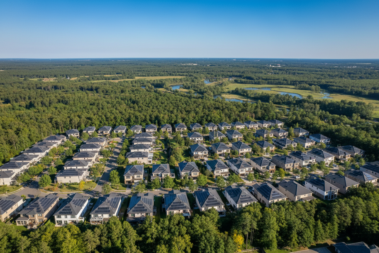 Solar panels and nature